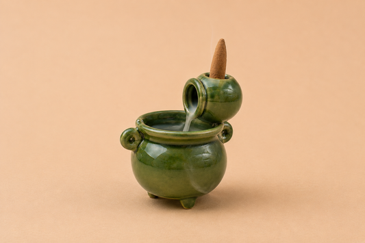 Quemador de Incienso de Reflujo - Olla Verde-