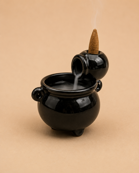 Quemador de Incienso de Reflujo - Olla Negra-